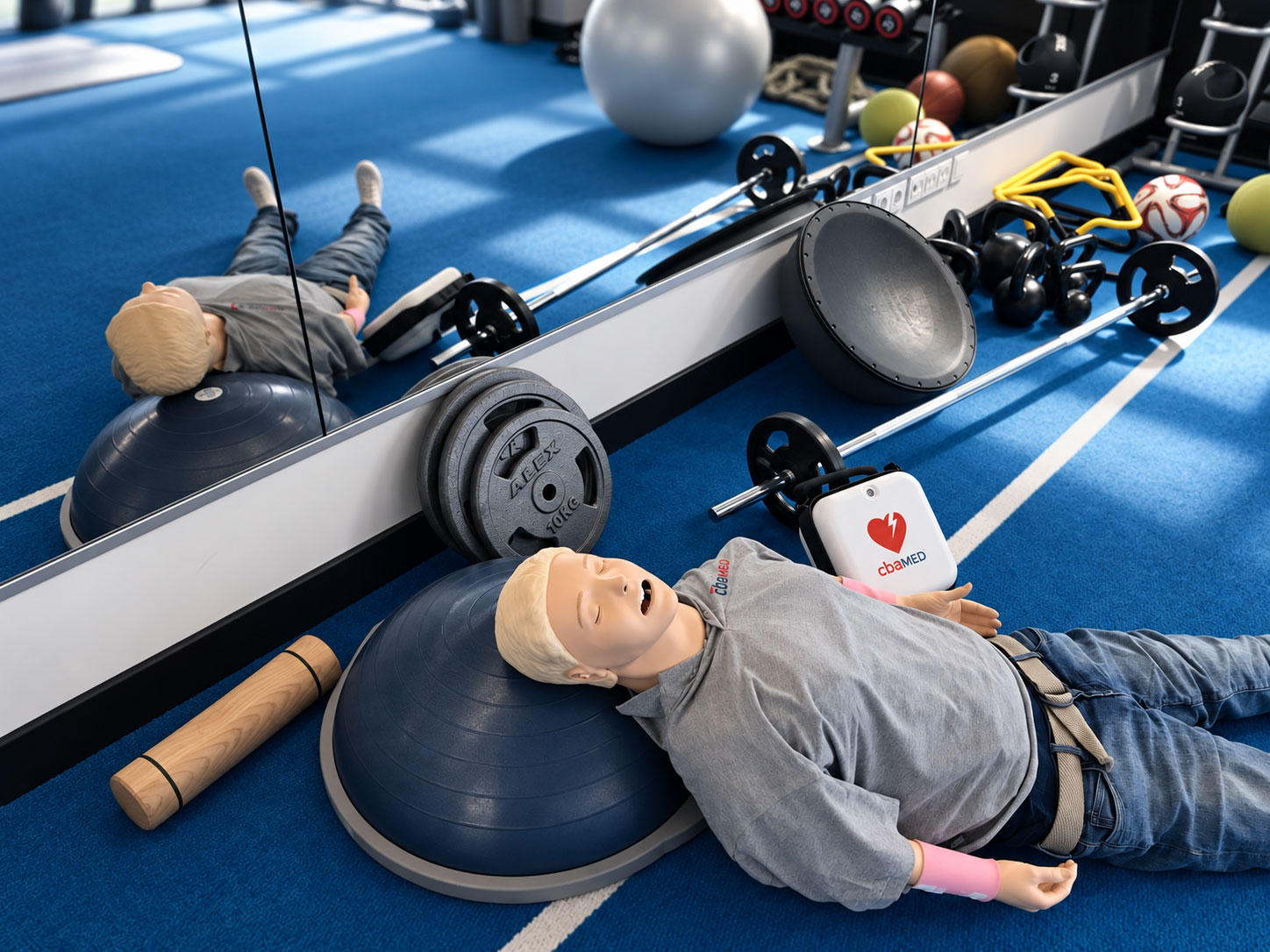 Reanimationstraining mit cbaMED-Ausstattung in einer realen Trainingsumgebung